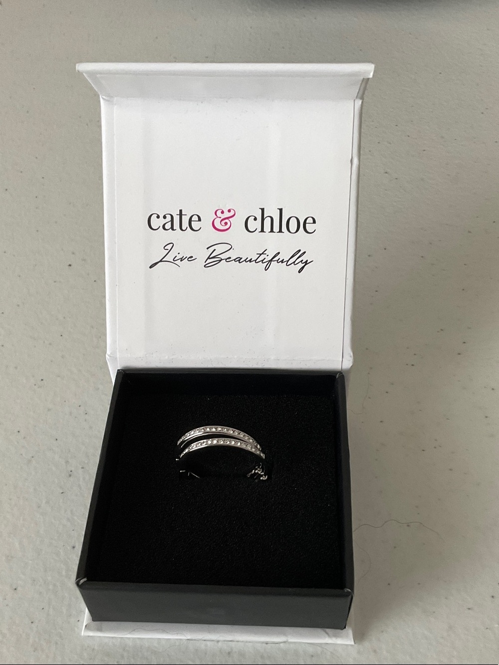 Cate & Chloe Bianca 18k White Gold Plated Earrings